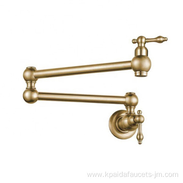 Commercial Wall Kitchen Sink Brass Faucet